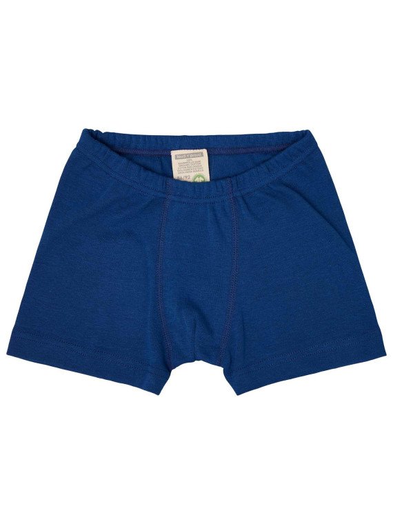 loud + proud - Bio Kinder Hipshorts Doppelpack mit Streifen/uni, ultramarine