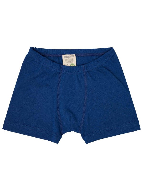 loud + proud - Bio Kinder Hipshorts Doppelpack mit Streifen/uni, ultramarine