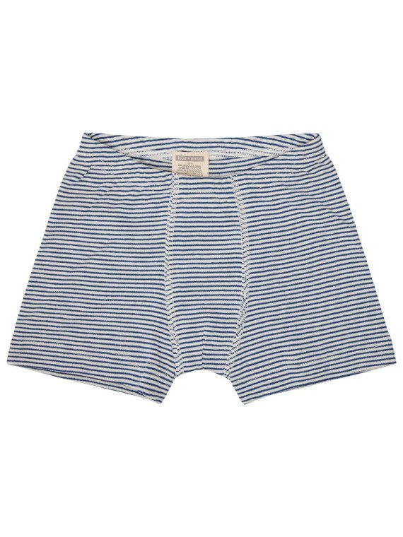 loud + proud - Bio Kinder Hipshorts Doppelpack mit Streifen/uni, ultramarine