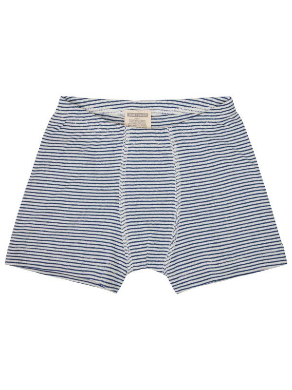 loud + proud - Bio Kinder Hipshorts Doppelpack mit Streifen/uni, ultramarine