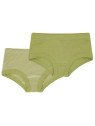 loud + proud - Bio Kinder Panties Doppelpack, avocado