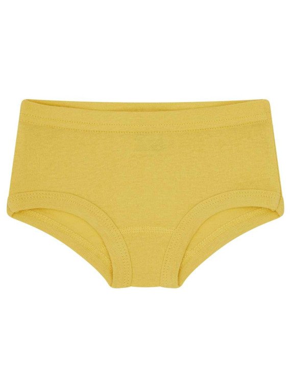loud + proud - Bio Kinder Panties Doppelpack mit Streifen/uni, gold