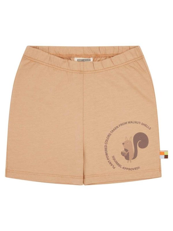 loud + proud - Bio Kinder Shorts pflanzengefärbt, walnuss