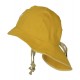 PICKAPOOH - Bio Kinder Mütze "Feuerwehr" mit Nackenschutz, golden, UV-Schutz 60