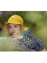 PICKAPOOH - Bio Kinder Mütze "Feuerwehr" mit Nackenschutz, golden, UV-Schutz 60