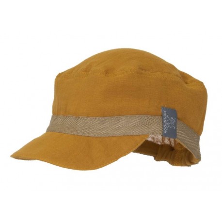 PICKAPOOH - Bio Kinder Musselin Mütze "Mika", sonnenblume