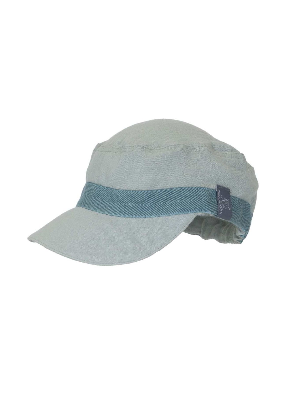 PICKAPOOH - Bio Kinder Musselin Mütze "Mika", blau