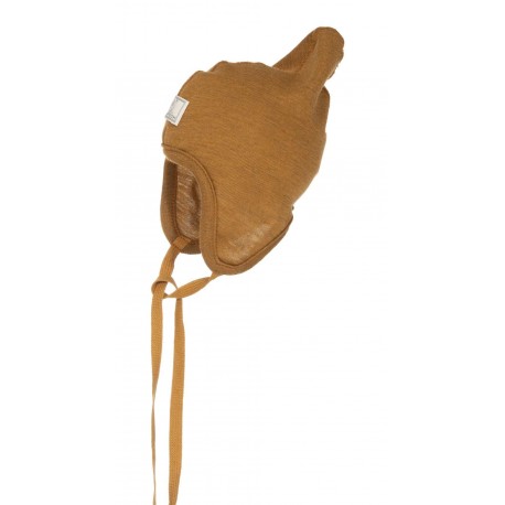 PICKAPOOH - Bio Baby Mütze "PICKAPOOH-Zoe", Wolle/Seide, caramel