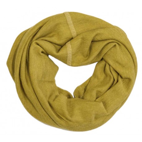 PICKAPOOH - Bio Kinder Schlauchschal "PICKAPOOH-Strunzl", Wolle/Seide, senf