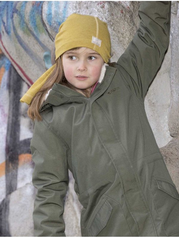 PICKAPOOH - Bio Kinder Schlauchschal "PICKAPOOH-Strunzl", Wolle/Seide, senf