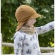 PICKAPOOH - Bio Kinder Mütze "PICKAPOOH-Sunny" mit Nackenschutz, Wolle/Seide, caramel