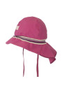 PICKAPOOH - Bio Kinder Mütze "PICKAPOOH-Feuerwehr Strick" mit Nackenschutz, azalea, UV-Schutz 60