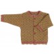 FLOMAX - Bio Kinder Strickjacke "FLOMAX-Tilda" mit Muster, Wolle, rosenholz/farn