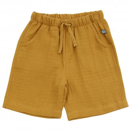 Enfant Terrible - Bio Kinder Musselin Shorts, ocker