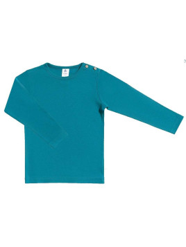 Leela Cotton - Bio Kinder Langarmshirt, ozeanblau