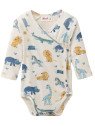 People Wear Organic - Bio Baby Wickelbody mit Savannentieren-Allover