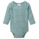 People Wear Organic - Bio Baby Body langarm mit Streifen, petrol