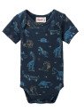 People Wear Organic - Bio Baby Body kurzarm mit Savannentieren-Allover
