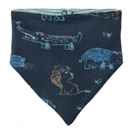 People Wear Organic - Bio Baby Wende Tuch mit Savannentiere-Allover und Streifen