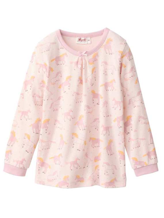 People Wear Organic - Bio Kinder Schlafanzug mit Pferde-Allover