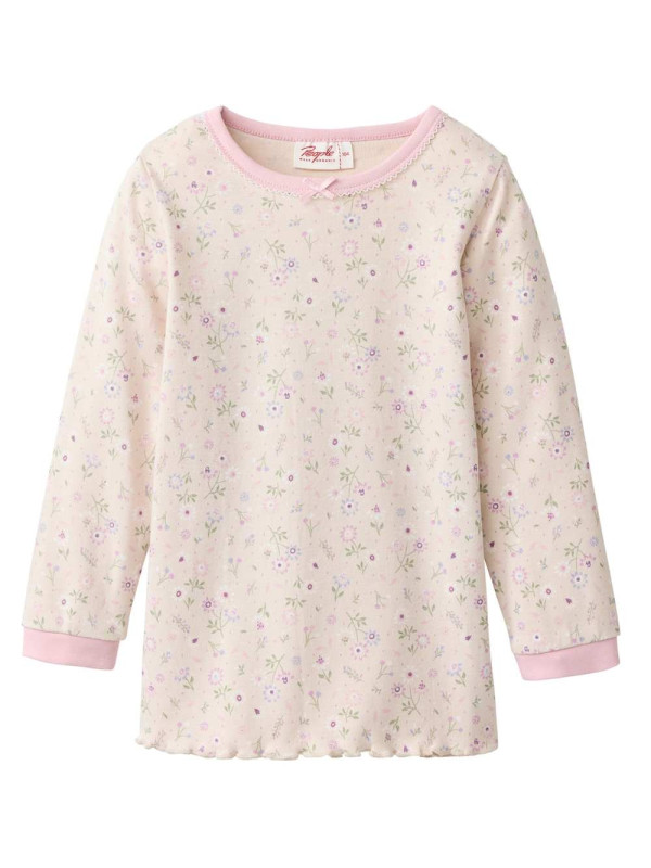 People Wear Organic - Bio Kinder Schlafanzug mit Frühlingsblumen-Allover