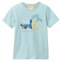 People Wear Organic - Bio Kinder T-Shirt mit Campingbus-Druck, mint