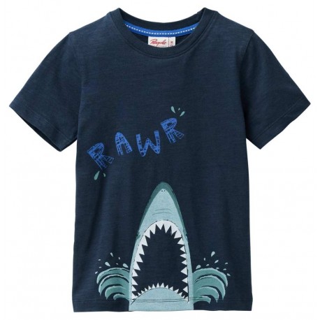 People Wear Organic - Bio Kinder T-Shirt mit Hai-Druck