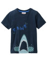 People Wear Organic - Bio Kinder T-Shirt mit Hai-Druck