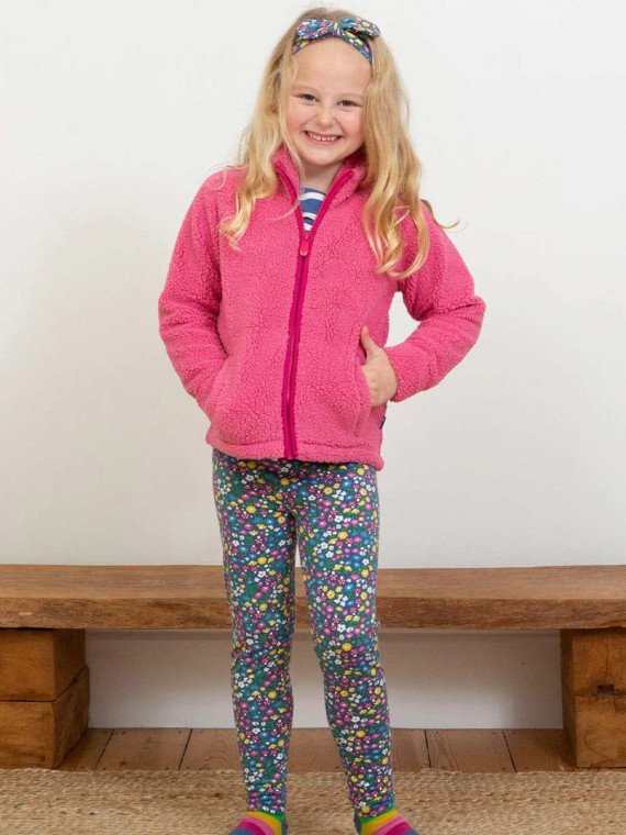 kite kids - Bio Kinder Leggings mit Blumen und Pilzen-Druck