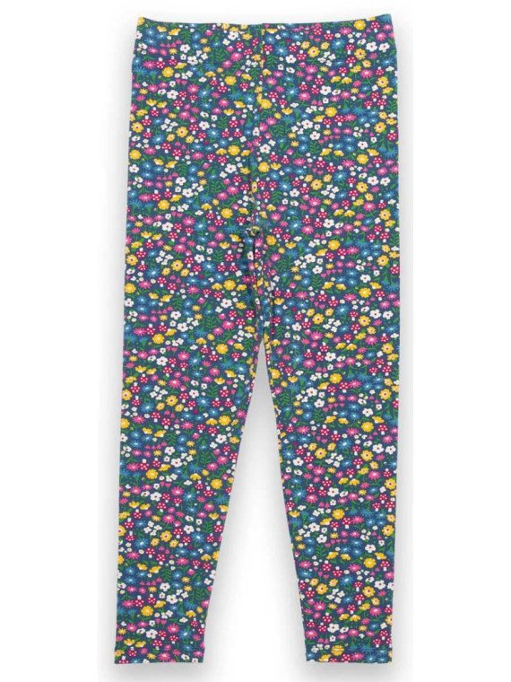 kite kids - Bio Kinder Leggings mit Blumen und Pilzen-Druck