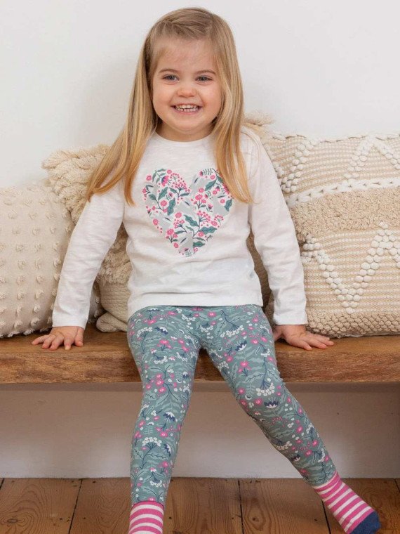 kite kids - Bio Kinder Leggings mit Waldblumen-Druck