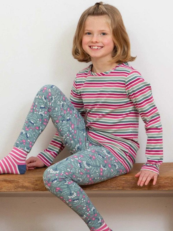 kite kids - Bio Kinder Leggings mit Waldblumen-Druck