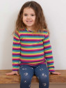 kite kids - Bio Kinder Langarmshirt mit Regenbogen-Streifen