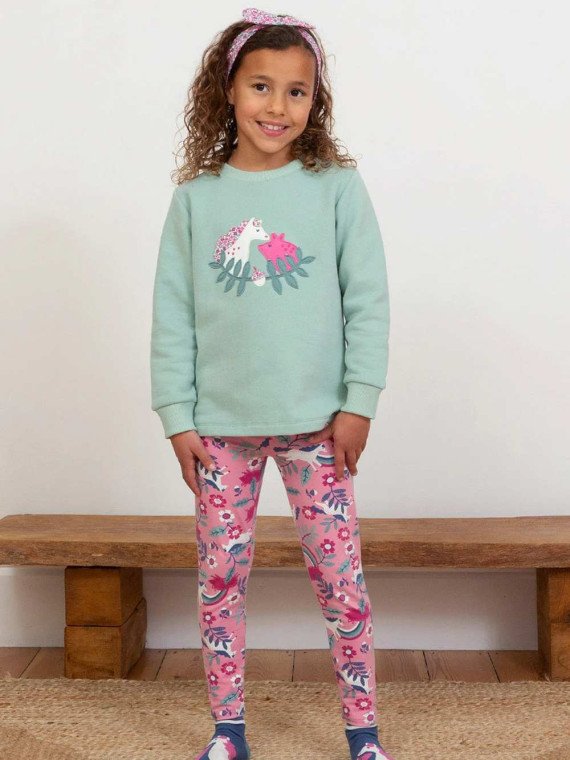 kite kids - Bio Kinder Sweatshirt mit Pony/Schweine-Applikation