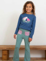 kite kids - Bio Kinder Langarmshirt mit Pony/Schweine-Applikation