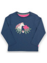 kite kids - Bio Kinder Langarmshirt mit Pony/Schweine-Applikation