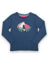 kite kids - Bio Kinder Langarmshirt mit Pony/Schweine-Applikation