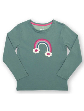 kite kids - Bio Kinder Langarmshirt mit Regenbogen-Druck