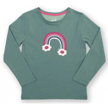 kite kids - Bio Kinder Langarmshirt mit Regenbogen-Druck