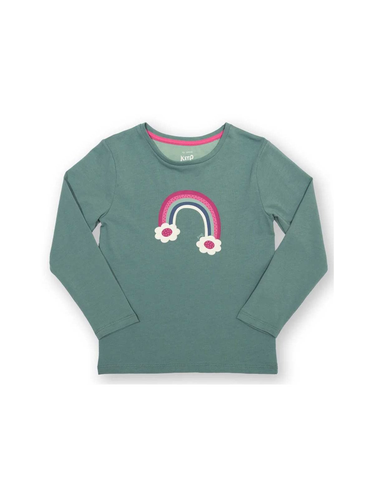 kite kids - Bio Kinder Langarmshirt mit Regenbogen-Druck