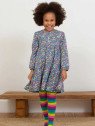 kite kids - Bio Kinder Jersey Kleid mit Blumen und Pilzen-Allover