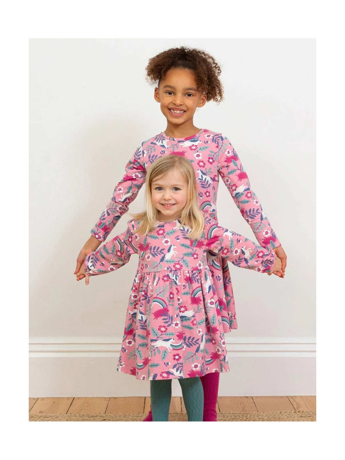 kite kids - Bio Kinder Jersey Skaterkleid mit Pony/Schweine-Allover