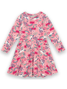 kite kids - Bio Kinder Jersey Skaterkleid mit Pony/Schweine-Allover