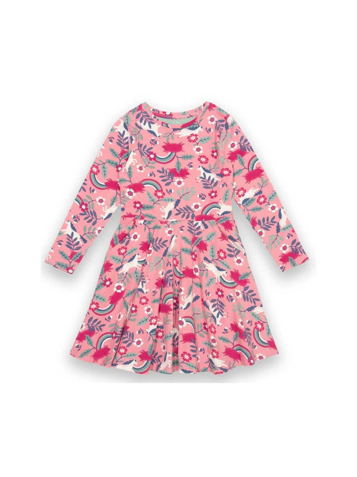 kite kids - Bio Kinder Jersey Skaterkleid mit Pony/Schweine-Allover