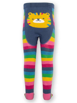 kite kids - Baby Strumpfhose mit Tiger-Motiv und Regenbogen-Streifen
