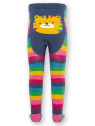 kite kids - Baby Strumpfhose mit Tiger-Motiv und Regenbogen-Streifen