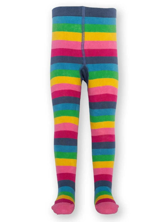 kite kids - Baby Strumpfhose mit Tiger-Motiv und Regenbogen-Streifen
