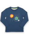 kite kids - Bio Kinder Langarmshirt mit Planeten-Applikation