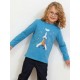 kite kids - Bio Kinder Langarmshirt mit Raketen-Druck