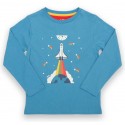 kite kids - Bio Kinder Langarmshirt mit Raketen-Druck